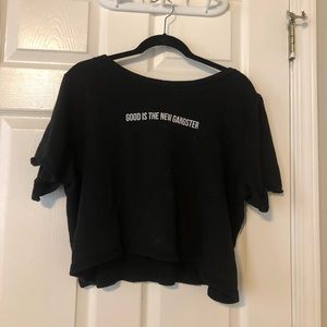 “Good is the new gangster” fleece T-shirt